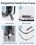WANDF TSA Approved Clear Toiletry Bags - 2 Pack