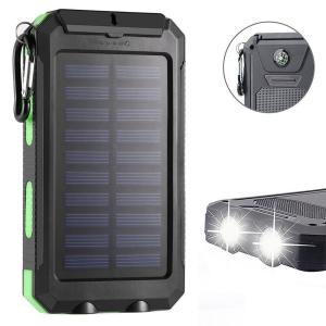 2025 Super Large Capacity Portable Charger USB Solar Power Bank for Cell Phone