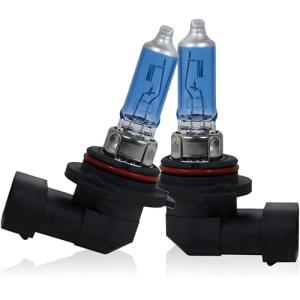 Flygun 2 PCS 9006 Car Halogen Bulbs, Ultra White Light Bulbs, 12V 100W Front Fog Light Bulb, Super Bright High Beam Low Beam Bulb Auto Lights Universal for Most Cars, Trucks, SUVs (White)