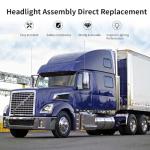Unitedlu Semi Trucks Headlight Pair Compatible with 2004-2017 VOLVO VNL (Including All Bulbs),VNL Headlamp White Assembly