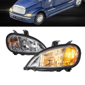EVERESTHD Headlights Pair Set Headlamps Fit for Freightliner Columbia 1996-2018, Driver & Right Passenger Side Pair Set with All Bulbs Semi Trucks Accessories