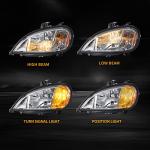 EVERESTHD Headlights Pair Set Headlamps Fit for Freightliner Columbia 1996-2018, Driver & Right Passenger Side Pair Set with All Bulbs Semi Trucks Accessories