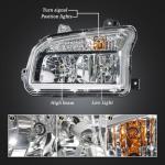Sterlix Chrome Headlights Fits Kenworth T880 2014-2023 Headlights Assembly Lamps for Kenworth T880 Replacement Passenger Right Side T880 Semi Truck Accessories (RH)