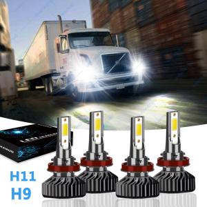 Combo LED Headlight Bulbs For 2004-2015 Volvo VNL Semi Truck High Low Beam