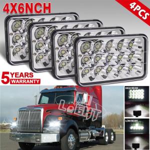 For Western Star 4900 Semi Truck 4PCS 4x6" LED Headlights H4656/4651 Hi-Lo Beam