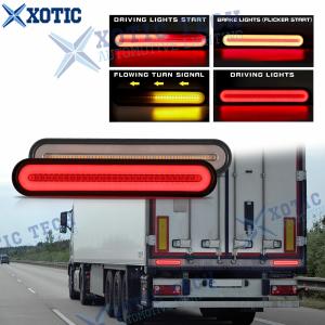 RV Semi Truck Trailer 100 LED Strobe Brake Flowing Turn Signal Rear Tail Light