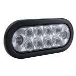 6" LED Clear Red Oval Stop Lamp Turn Tail Brake Light DOT Semi Truck Trailer 4pk