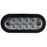 6" LED Clear Red Oval Stop Lamp Turn Tail Brake Light DOT Semi Truck Trailer 4pk