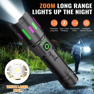 Super-Bright 90000LM LED Tactical Flashlight With Rechargeable Battery
