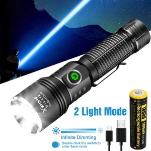 Super Bright 5000000 Lumen 2Mode LED Flashlight Rechargeable Tactical Work Light