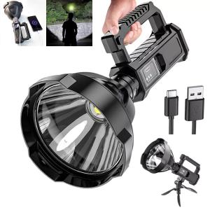 Super Bright LED Searchlight Portable Rechargeable Spotlight Handheld Flashlight