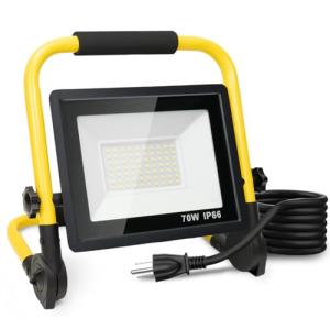10000LM LED Work Light: Portable Work Light with 5FT Cord - IP66 Waterproof Flood Light for Outdoor Indoor Job Site Workshop Garage Construction Site Lighting,Tool Gifts for Men Dad Him