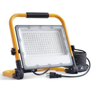 OUSIDE 150W LED Work Light with Switch and 13.1 ft Cable, 15000LM Construction Light, 1000W Equivalent 6500K Portable Working Lights with Stand, IP66 Waterproof, for Construction Site