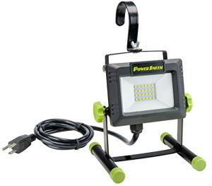 PowerSmith PWLS020H 2000 Lumen Portable LED Work Light with Metal Stand and Sealed Power Switch