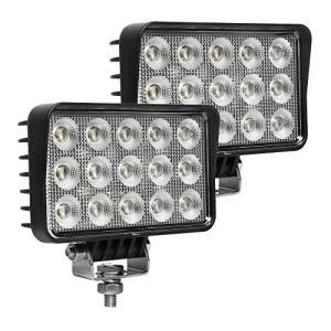 Exzeit 120W 6 Inch Trator Work Light, 10400Lms Excavator Flood Light Offroad Lighting fits Farm Tractor Engineer Truck, 12/24V