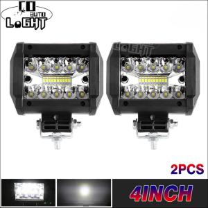 Pair 4" 20000LM LED Work Light Bar Spot Pods Fog Lamp Offroad Driving Truck ATV