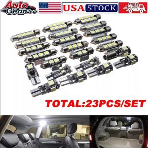 23x Canbus LED Car Interior Inside Light Dome Trunk Map License Plate Lamp Bulb