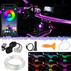 Led Car Interior Strip Light Atmosphere Neon Glow APP-Control Ambient Light Kit