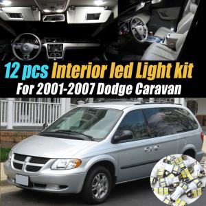 12pc Super White Car Interior LED Light Bulb Kit for 2001-2007 Dodge Caravan