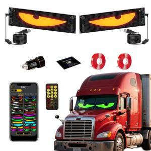 LED Eyes for Truck Windshield, 2PCS 23.6inx4.73in Devil Eyes Light for Windshield, Devil Eyes Light for Car, Truck, SUVs, Idea