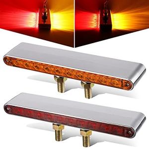 Pair of 9-1/4" L Red/Amber LED Double Face Truck Semi Trailer Light 9 Inch