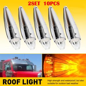 10X AMBER LED CAB ROOF MARKER RUNNING LIGHTS FOR TRAILERS TRACTORS SEMI-TRAILER
