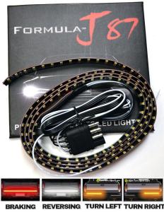 LED Strip Orange 3 Row Tailgate Light R Truck Turn Signal Bed Brake Stop Backup