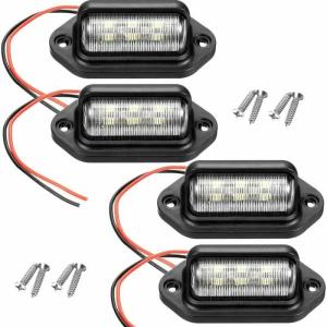 12V 6 LED Exterior License Plate Tag Light Waterproof for Car Truck RV Boat USA
