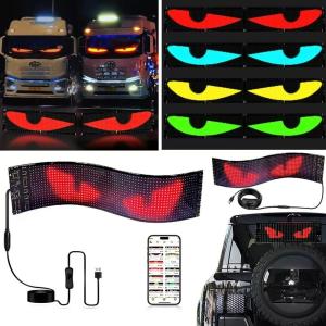 Devil Eyes Light for Car - LED Display Screen DIY Truck Windshield Eyes Lights