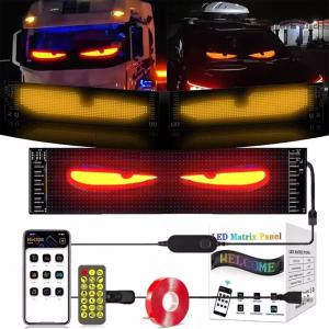 2pcs Colorful Eye Lamp Soft Screen for Car Windows, Led Eyes for Car Window DIY