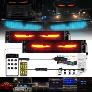 2X Devil Eyes Light for Car- LED Display Screen DIY Truck Windshield Eyes Lights