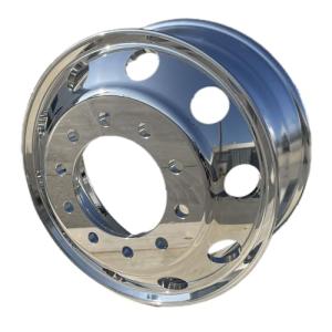 Aluminum Truck Wheels Both Sides Mirror Polished 22.5" x 8.25" Hub Piloted Forged Truck Wheels Rims for Commercial Trucks