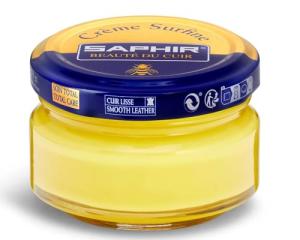 SAPHIR Creme Surfine Pommadier Shoe Polish - Beeswax Cream for Leather Products - Yellow