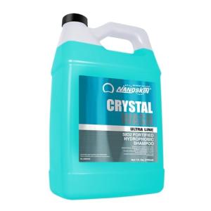Nanoskin Ultra Line CRYSTAL WASH SiO2 High Foaming Shampoo 1 Gallon – Concentrated Ceramic Car Wash Soap Works with Foam Cannons, Foam Guns or Bucket Washes | For Cars, Trucks, Boats, Motorcycles, RVs