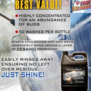 Professional Premium Car Shampoo Wash Ceramic sAFE Soap 4 Truck Motorcycle Boat