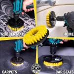Chemical Guys Foaming Citrus Fabric Clean & Drill Brush Kit - High-Foaming Stain & Odor Remover for Car Carpets, Upholstery & Floor Mats - Deep Cleans & Deodorizes, Citrus Scent - 16 fl oz