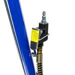 Stark USA 22 Ton Hydraulic Floor Jack Air-Operated Axle Bottle Jack with (4) Extension Saddle Set Built-in Wheels, Blue