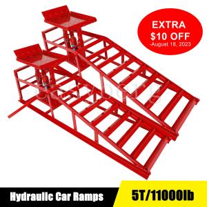 2-Pieces Auto Car truck Service Ramp Lift Car Jack Hydraulic Lift 5 Ton