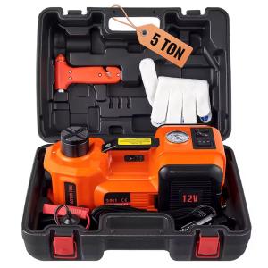 Electric Car Jacks 5 Ton 12V Hydraulic Jack W/Tire Air Pump for SUV Sedan Truck