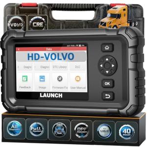 LAUNCH Full System Heavy Duty Truck Scanner, Creader Elite HD Semi Bidirectional Diesel Diagnostic Scan Tool with DPF Regen, Compatible with HD-Volvo