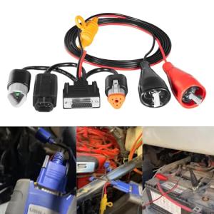 Yoursme 493033 3-Pin Deutsch, 2-Pin Cummins Diagnostic Adapter Cable Connector Compatible with Nexiq USB Link 2 & 3, Inline 7 Cummins J1939 Engines