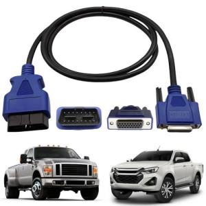 OBD2 16-Pin Cable Adapter for NEXIQ USB Link 2 & 3 J1962 Diagnostic Tool Compatible with Dodge, Ford, GM, Hino, Isuzu, Mack, Volvo Trucks,Replacement 493113