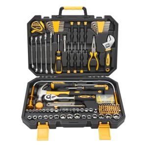 KOOPOOL 159 Piece Tools Kit, Tool Box Set for Mechanic and Car, General Household Tool Kit, Basic Tool Kit for Home Auto Repair, Plastic Toolbox Storage Case