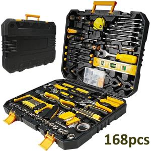 168 Piece Tool Set Auto Repair Tool Socket Wrench Mixed Tool Portable Toolbox