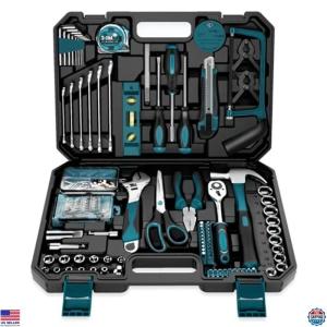 257-Piece Home Tool Kit - Complete Repair Set with Wrenches, Sockets & Case