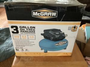 AIR COMPRESSOR 3 GALLON 1/3 HP 110 PSI OIL-FREE PANCAKE AIR COMPRESSOR TOOL