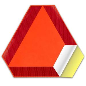 Car Slow Moving Vehicle Sign Reflective Tape Safety Triangle Orange Sticker US