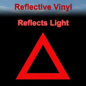 Reflective Triangle Safety Sticker - Symbol Yield Decal