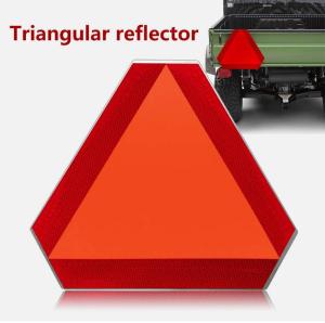 Car Slow Moving Vehicle Sign Reflective Tape Safety Triangle Orange Sticker New