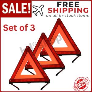 Warning Dot Approved Kit Triangle Emergency Reflective Sign Safety Roadside Road